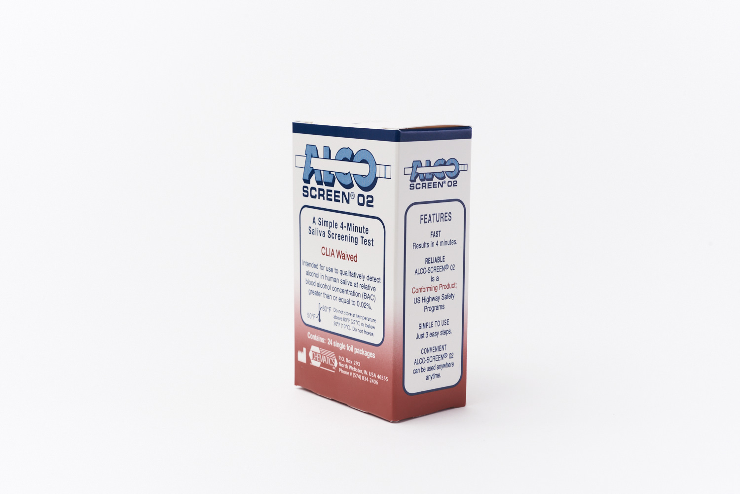 Alco-Screen® 02 (Box of 24 Tests)