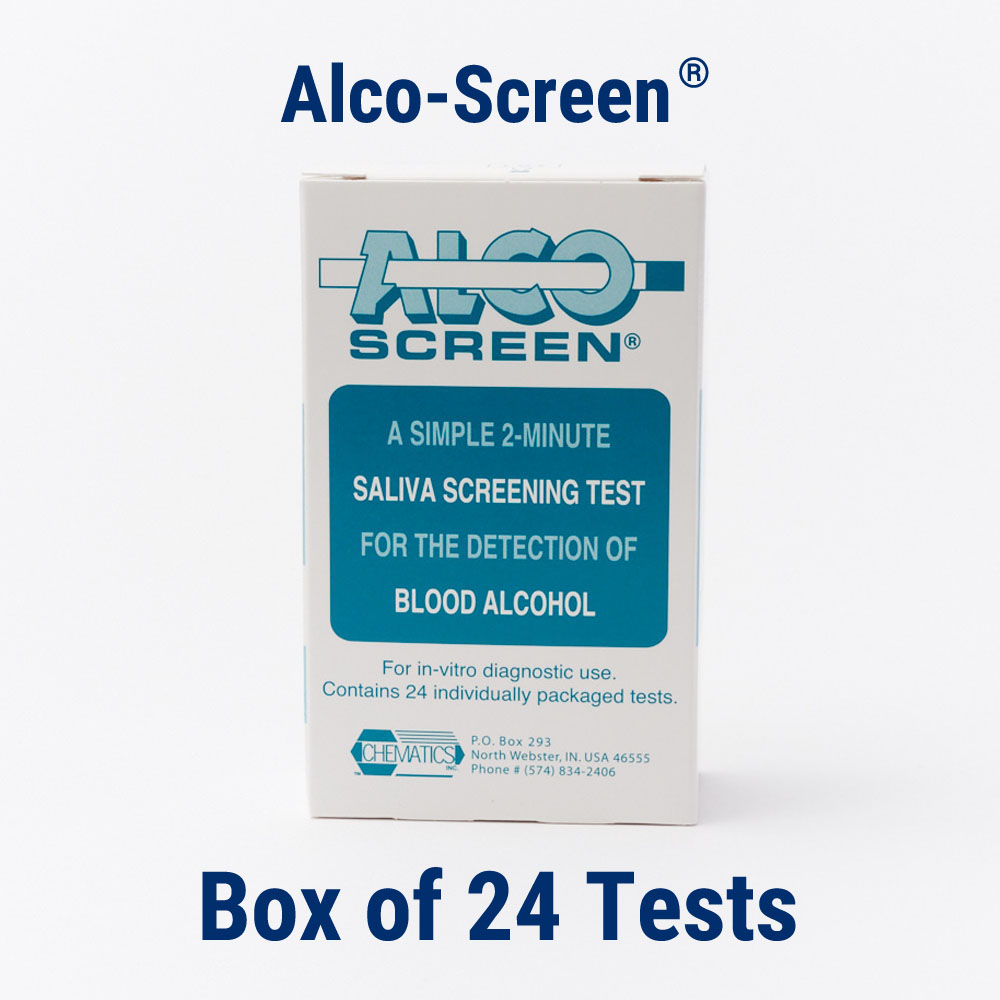 Alco-Screen® Alcohol Test (Box of 24) | Chematics,  Chematics,